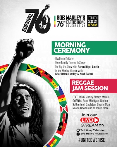 Bob Marley's 76th Earthstrong Celebration 2021