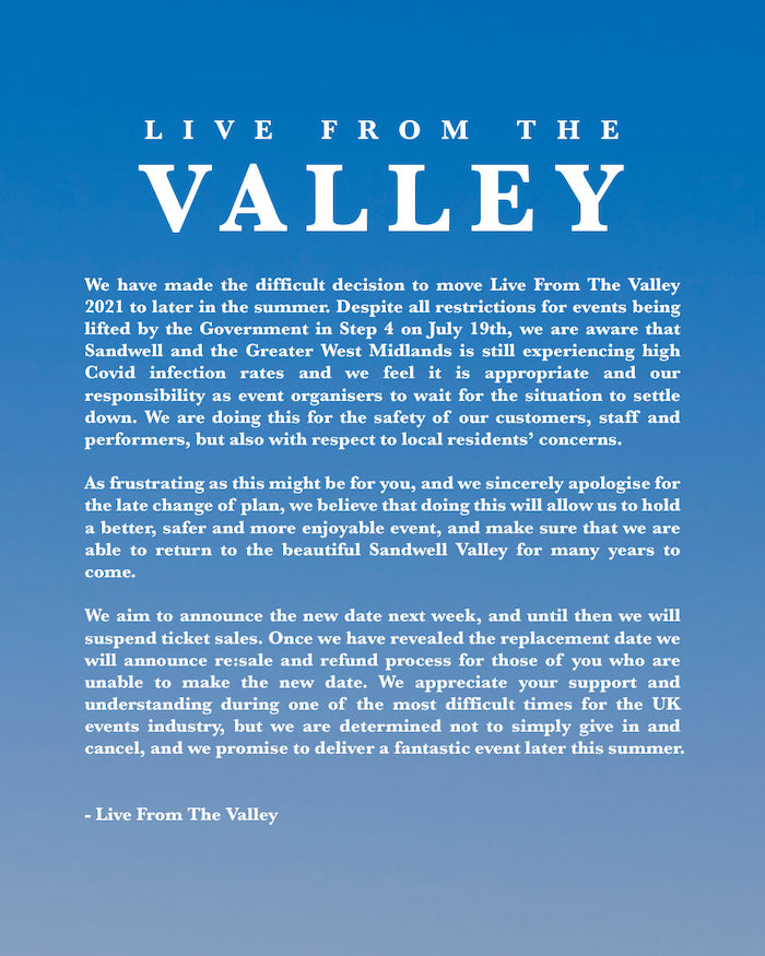 CANCELLED: Live from the Valley 2021