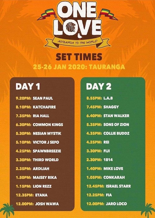One Love Festival - New Zealand 2020
