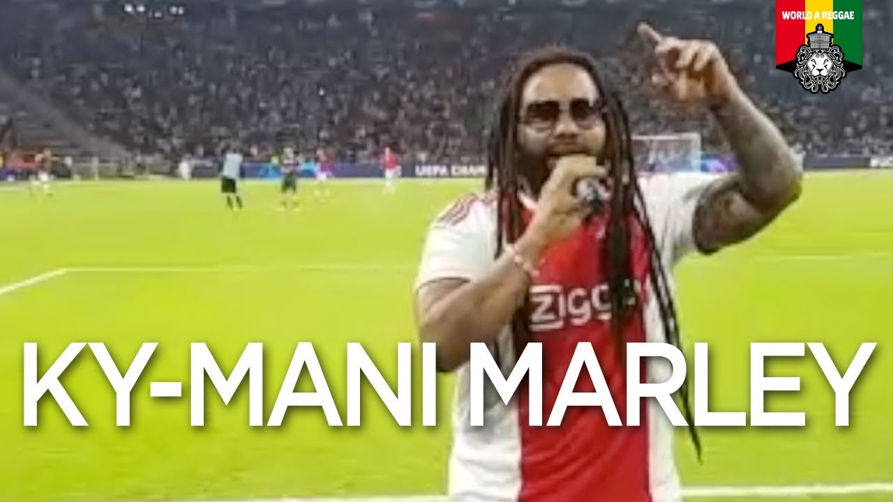 Ky-Mani Marley sings One Love during half-time @ Ajax Amsterdam vs AEK Athens. [9/19/2018]