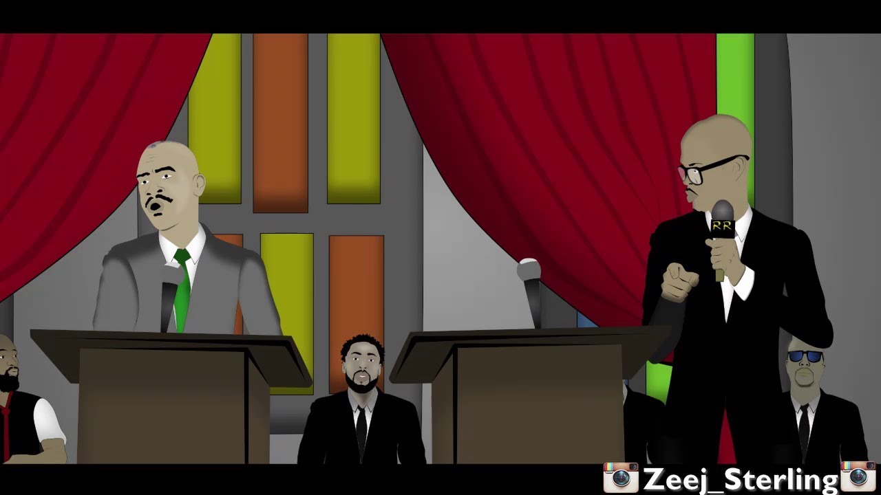 Gino Jennings Ushers Mr Vegas out of God's House (Jamaican Cartoon) [6/12/2018]